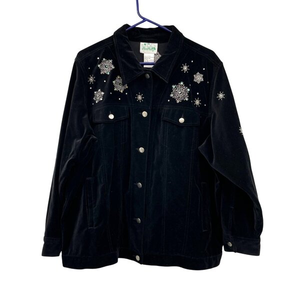 The Quaker Factory Jackets & Blazers - The Quacker Factory Christmas Jacket Womens 1X Used Snowman Capture the Magic